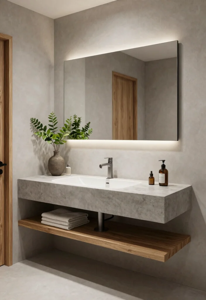 14 Luxury Bathroom Vanity Ideas for a High End Finish 5. Eco Friendly Concrete 0