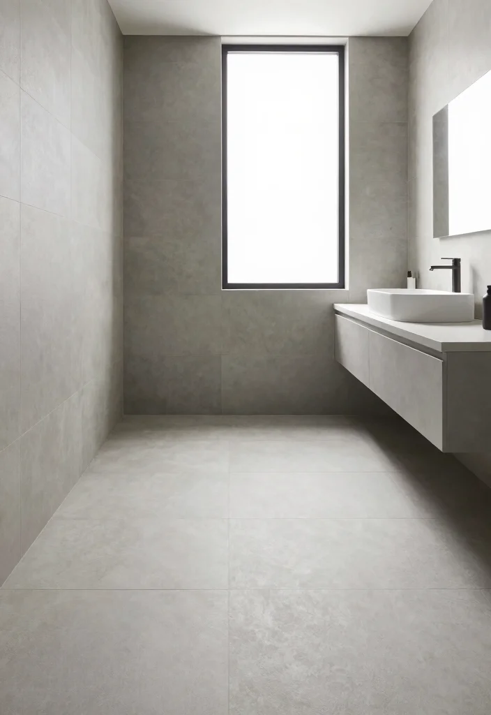 14 Modern Bathroom Tile Design Ideas for a Clean High End Look 2. Large Format Tiles 0