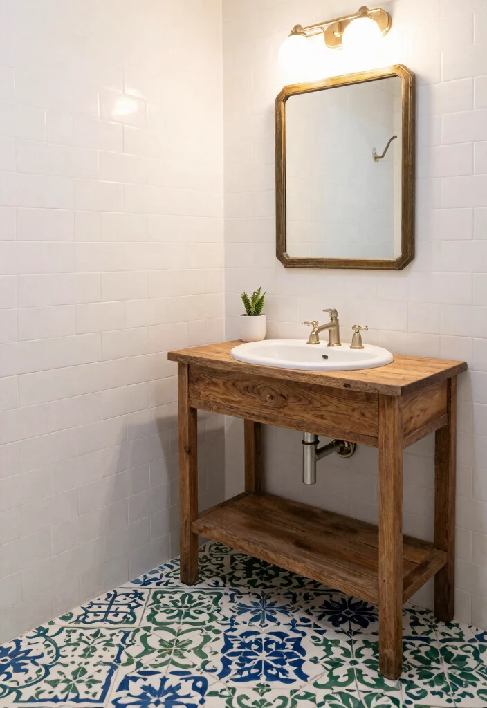 14 Modern Bathroom Tile Design Ideas for a Clean High End Look 8. Vintage Inspired Tiles 0