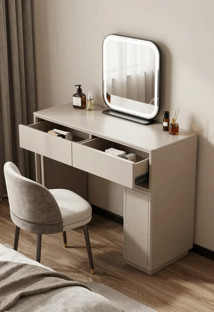 14 Modern Luxury Bedroom Vanity Ideas with Elegant Design 7. Multi functional Vanities 0