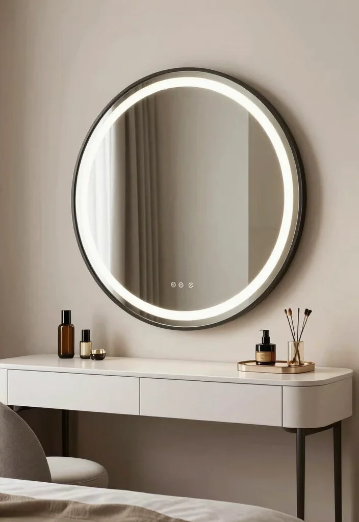 14 Modern Luxury Bedroom Vanity Ideas with Elegant Design 9. Statement Mirrors 0