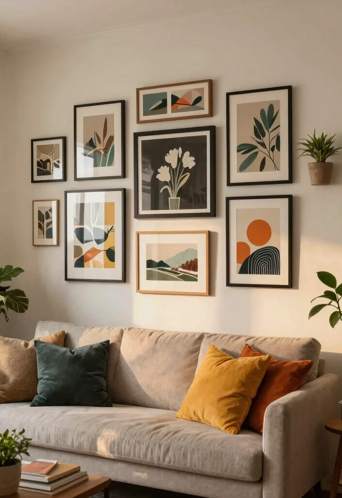 14 Stylish Apartment Living Room Decor Ideas with Smart Layouts 11. Personalize with Artwork 0