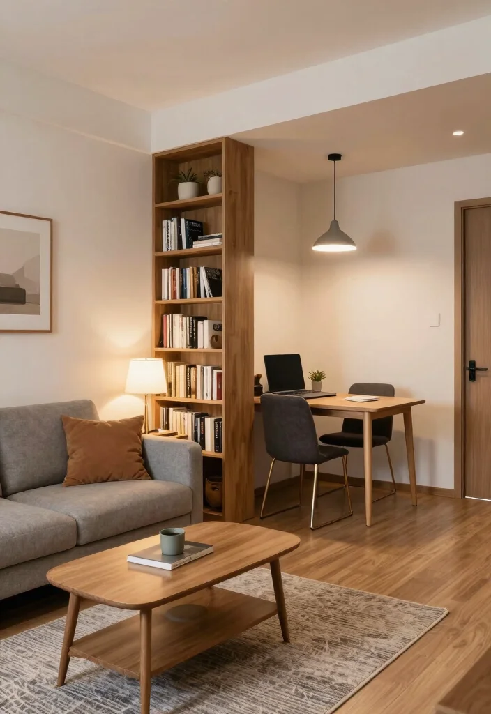14 Stylish Apartment Living Room Decor Ideas with Smart Layouts 9. Create Defined Zones 0