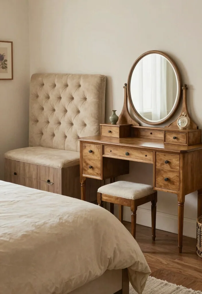 14 Vintage Bedroom Ideas with Timeless Character 62 14 Vintage Bedroom Ideas with Timeless Character 12. Vintage Inspired Furniture 0