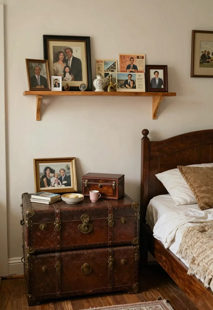 14 Vintage Bedroom Ideas with Timeless Character 59 14 Vintage Bedroom Ideas with Timeless Character 9. Personal Treasures and Heirlooms 0