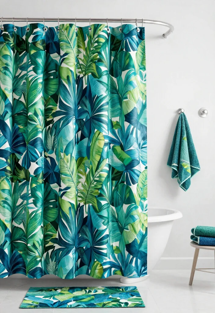 15 Bathroom Ideas for Every Style and Budget 11. Install a Statement Shower Curtain 0