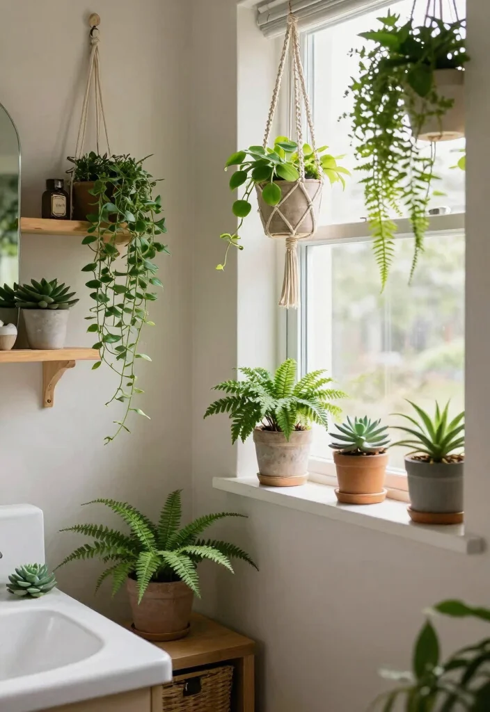 15 Bathroom Ideas for Every Style and Budget 6. Go Green with Plants 0