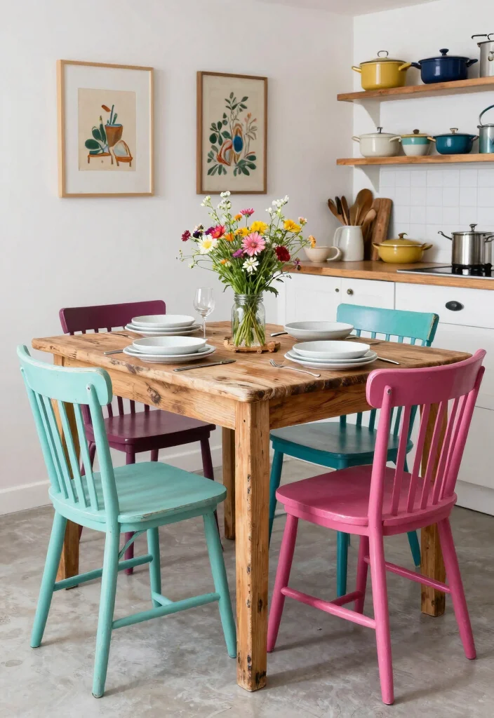 15 Home Kitchen Ideas for Everyday Living 1. Upcycled Furniture for a Unique Touch 0