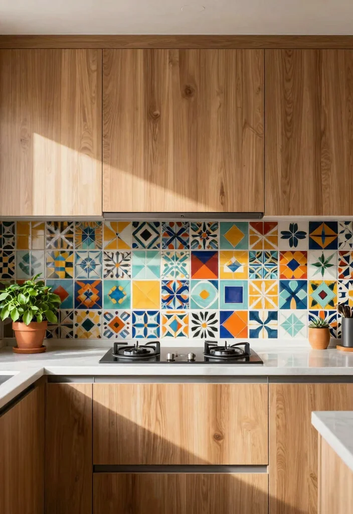 15 Home Kitchen Ideas for Everyday Living 8. Colorful Backsplashes for Personality 0